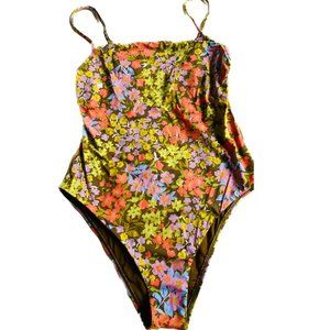 Billabong Pacsun Retro Floral One Piece Small